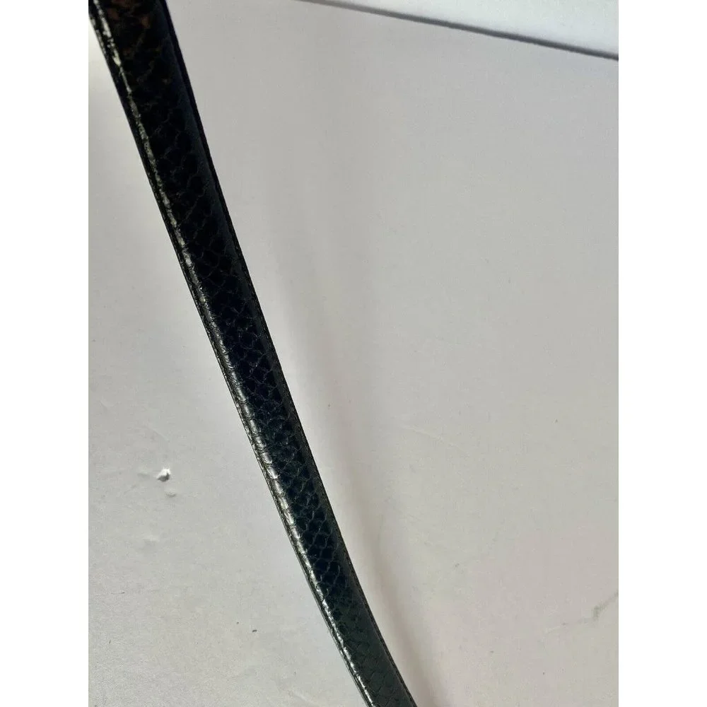 Genuine Snake‎ Skin Dress Belt Women 26 Black Buckle Adjustable